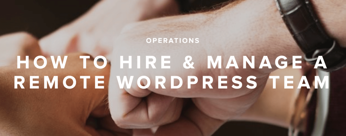 HOW TO HIRE & MANAGE A REMOTE WORDPRESS TEAM - Smack Happy Design - WP Elevation