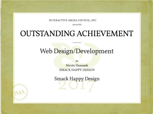 smack happy design wins IMA outstanding achievement award