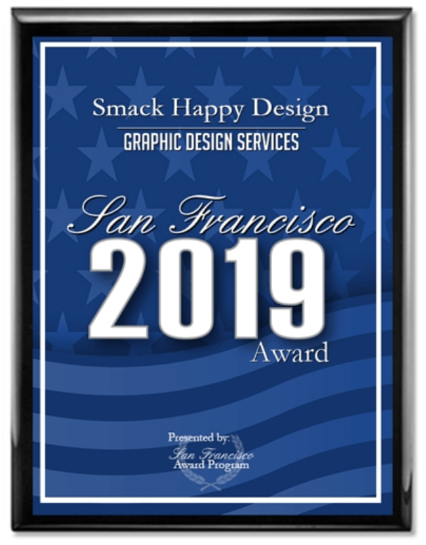 2019 graphic design award - smack happy design
