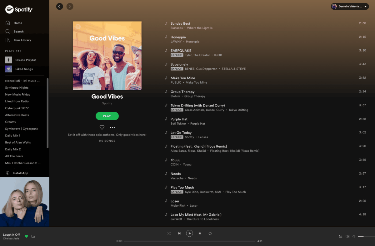 Spotify – Good Vibes Playlist