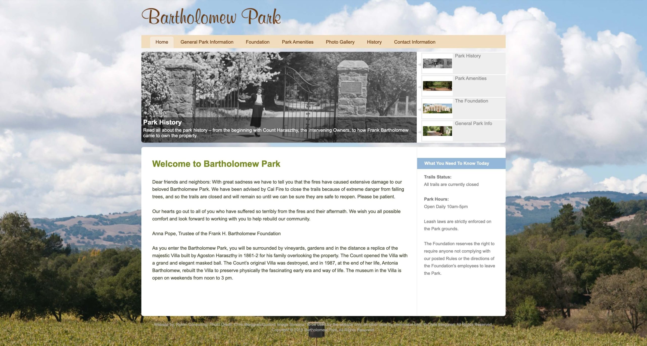 bartholomew park previous design