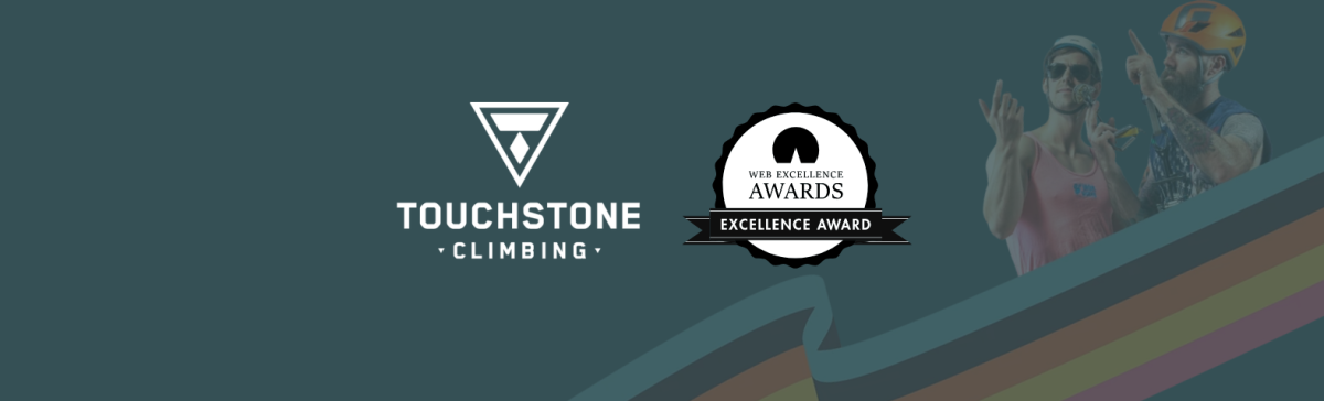 Smack Happy Design Named a Winner at the 18th Web Excellence Awards 1 touchstone climbing award feat