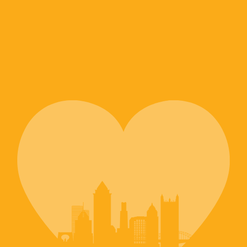 pittsburgh skyline - yellow blob